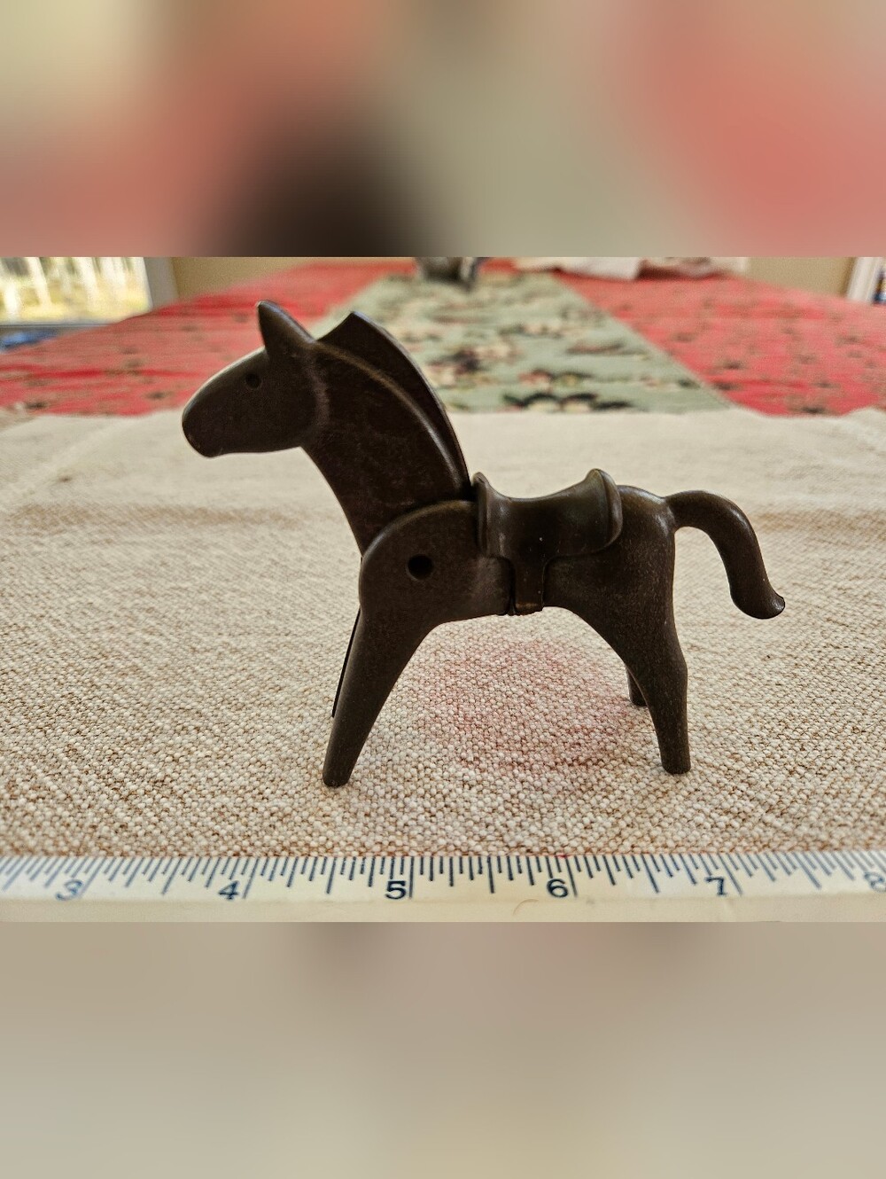 Vintage 1974 Geobra Playmobil Horse & Saddle Brown